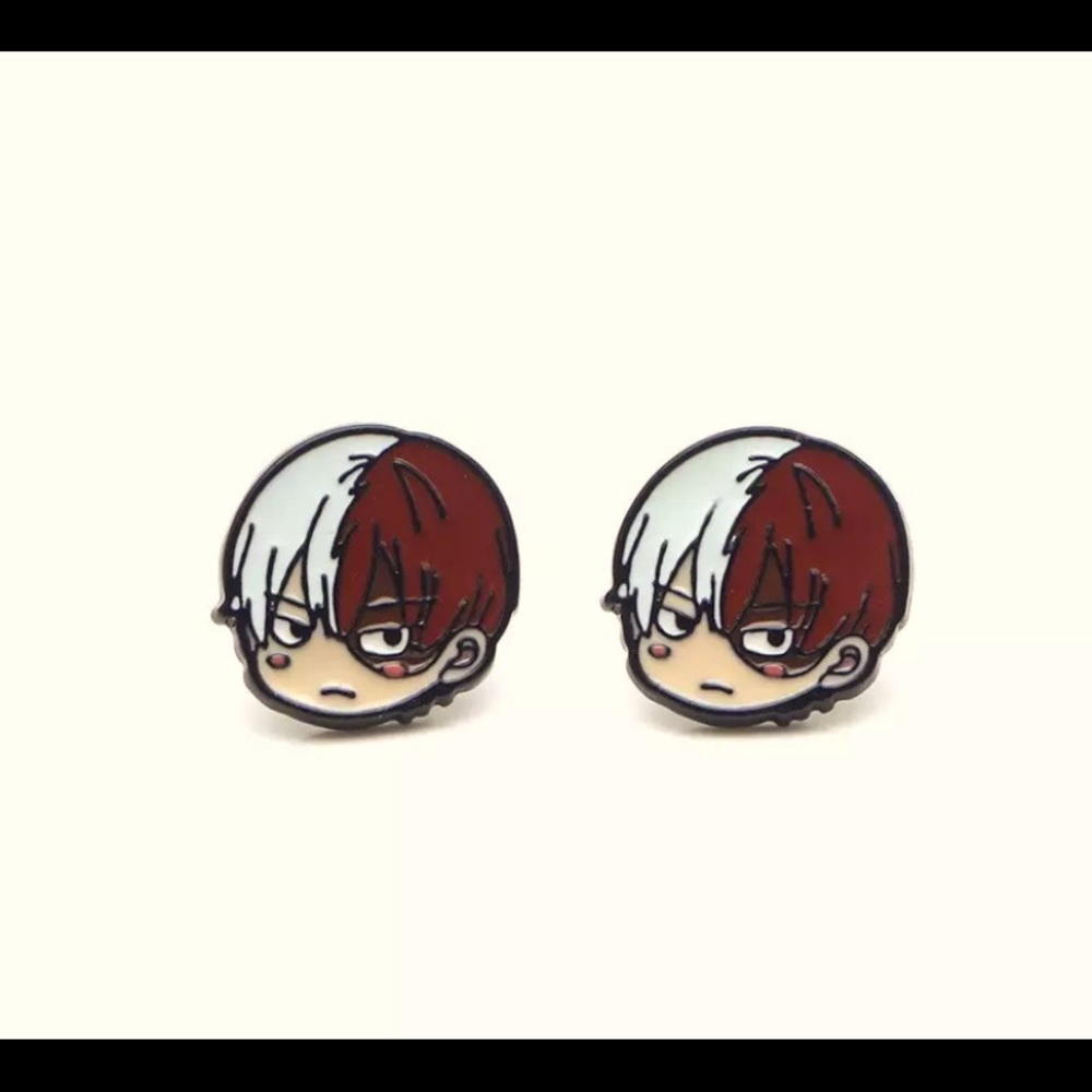 My Hero Academia Shoto Todoroki stud earrings